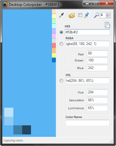 Desktop Colorpicker Window